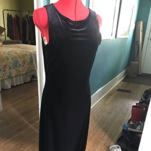 Full length velvet inspired dress